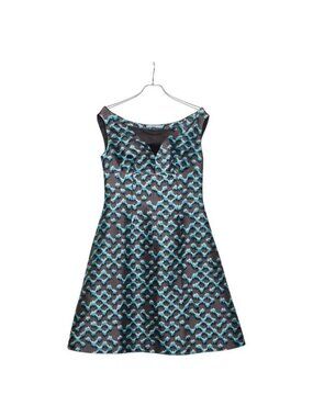 linen midi dress FARM Rio Multicolor Rendeira 3d Bodice Euroflax Premium Linen Midi Dress, Rendeira Multicolor / S